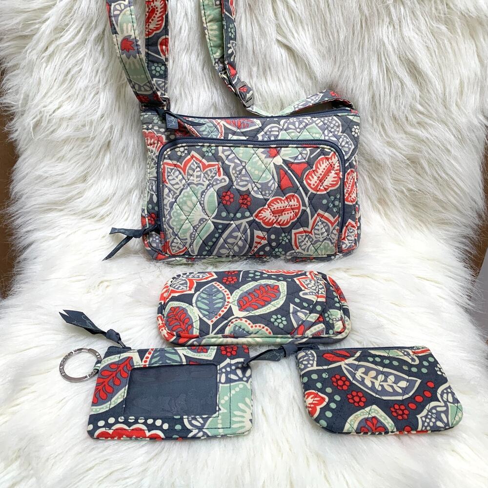 VERA BRADLEY Quilted Cotton NOMADIC FLORAL Small Zip Coin Purse - Picture 6 of 9